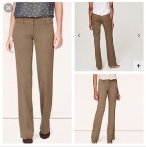 Ann Loft | Wide Leg Brown Dress Pant